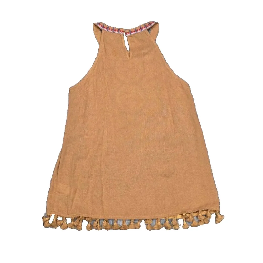 Andree by Unit Embroidered top Boho style Small Beige A004317 - Picture 7 of 8